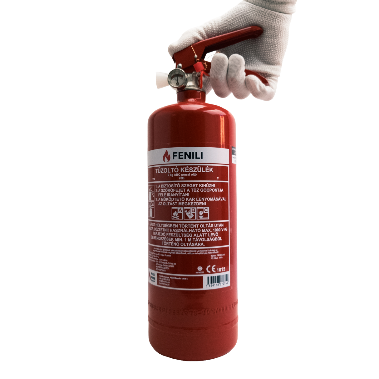 ABC Pulver-Feuerlöscher für Auto/Haushalt mit Halterung und Manometer