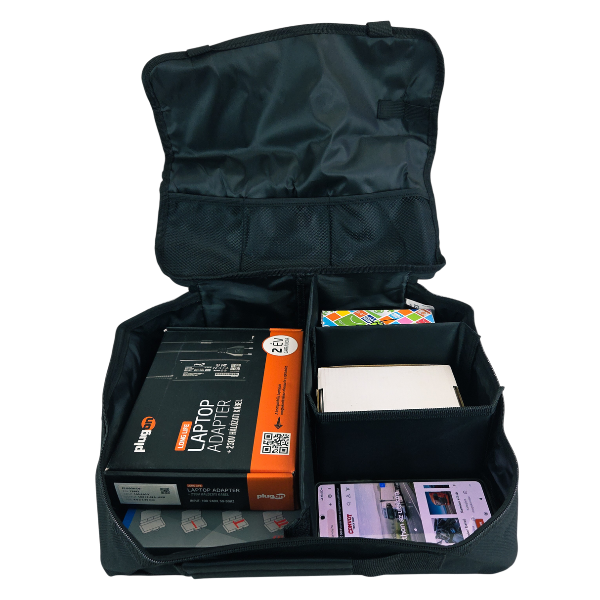 Car seat organiser and travel bag 2in1