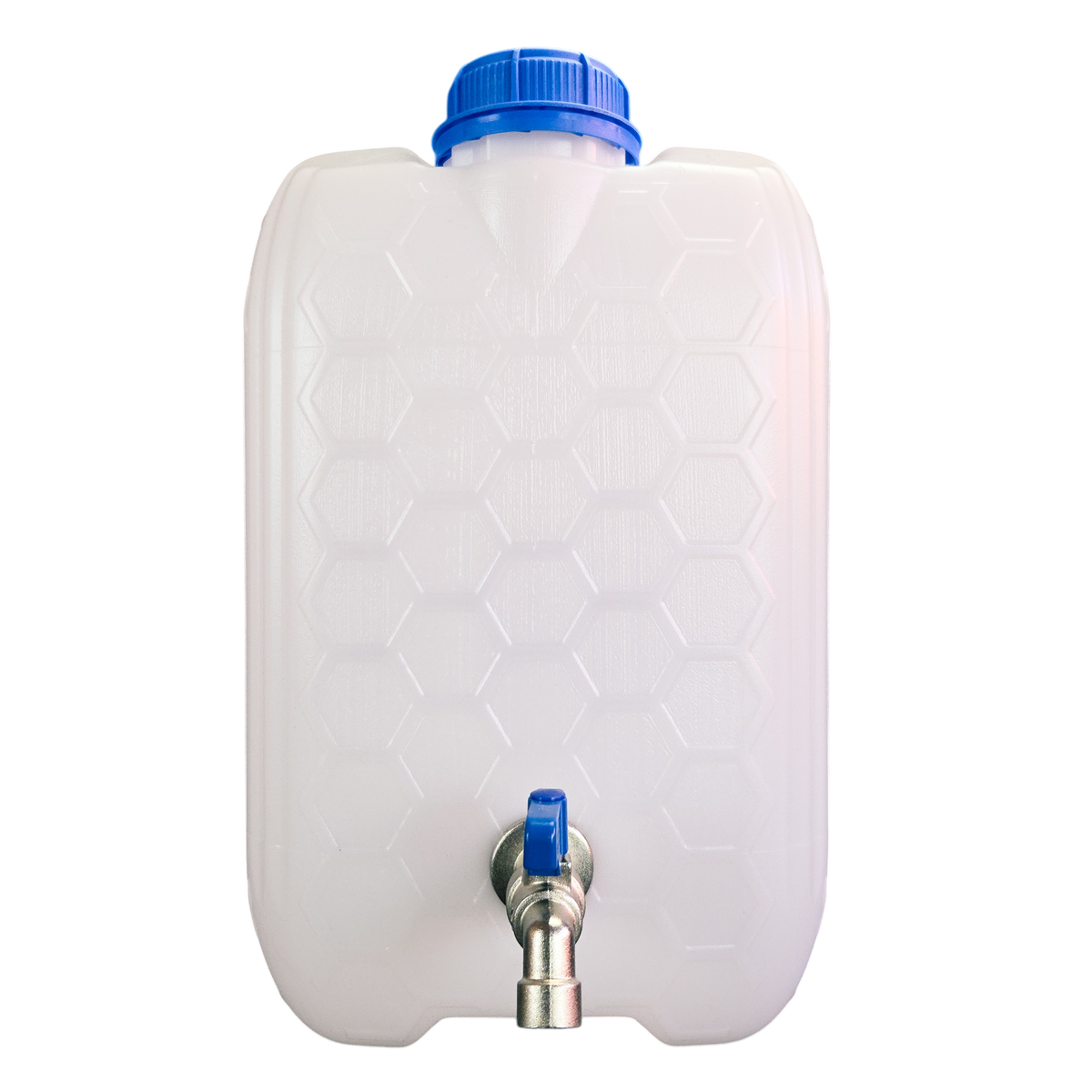 Plastic water jerry can with metal tap 10/20/30 litre
