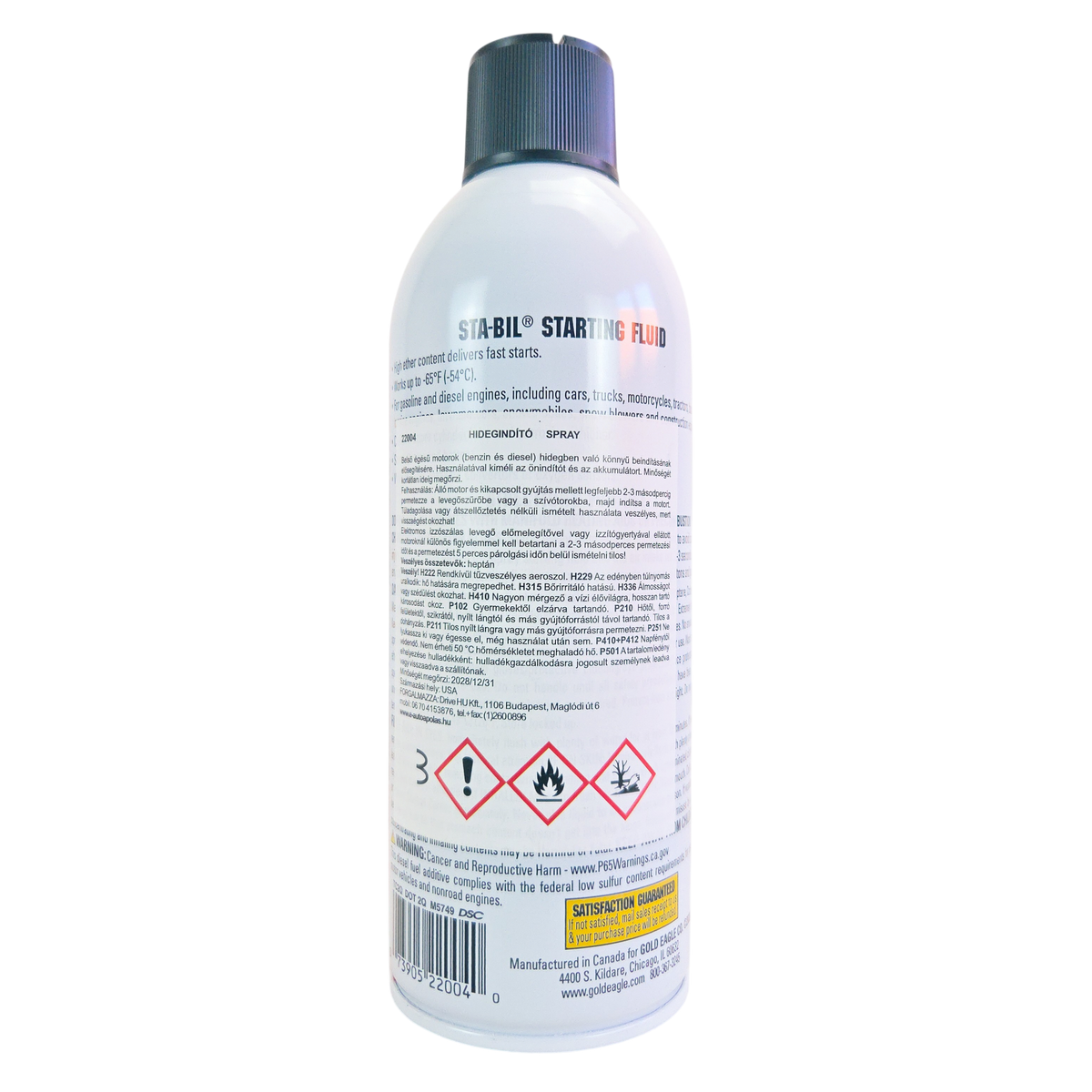 Easy Start Spray up to -54°C for Petrol and Diesel Engines 312g