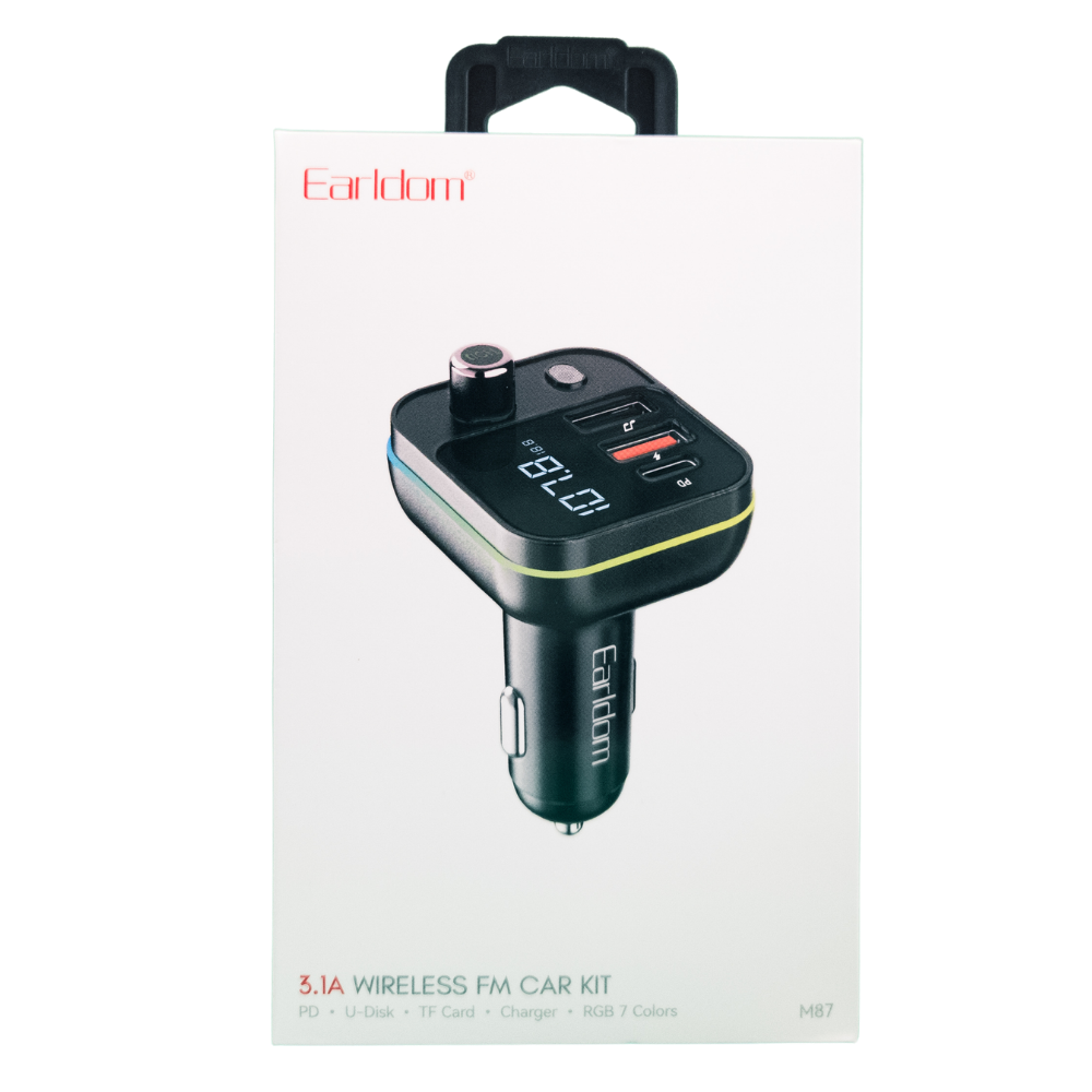 FM transmitter and car charger with Bluetooth speaker black