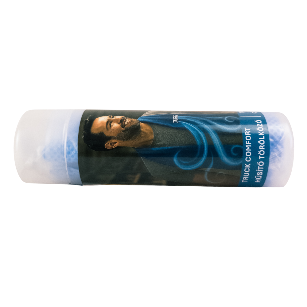 Cooling towel around neck for sports or work 66x43cm blue