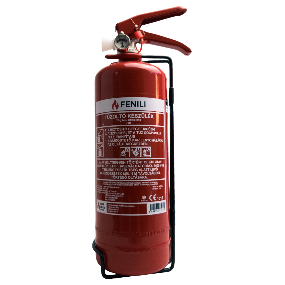 ABC Pulver-Feuerlöscher für Auto/Haushalt mit Halterung und Manometer