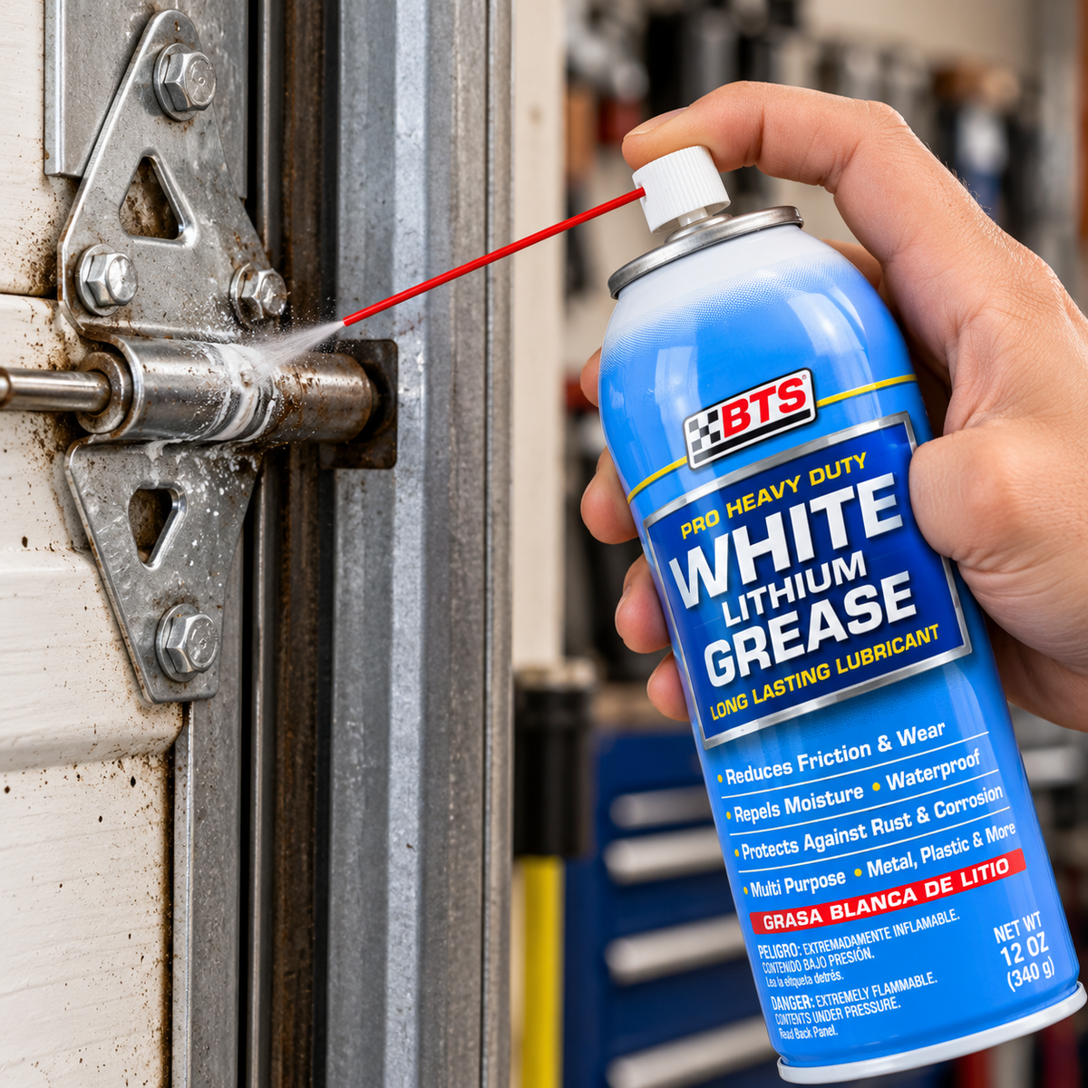 White Lithium Grease Spray for Long Lasting Lubrication and Rust Protection 450 ml