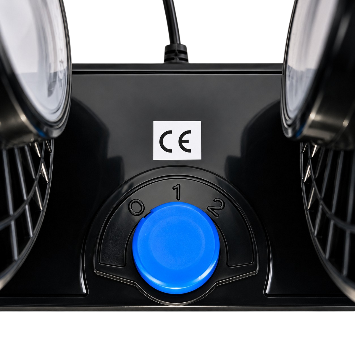 Car Fan with Dual Adjustable Heads, 2 Speeds, 2x15cm