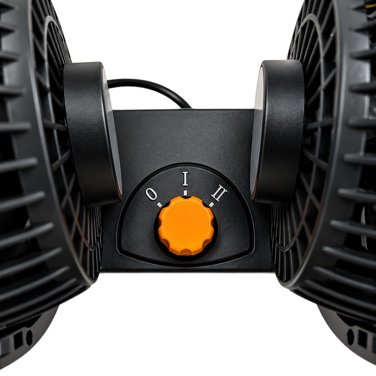 Car Fan with Dual Adjustable Heads, 2 Speeds, 2x15cm