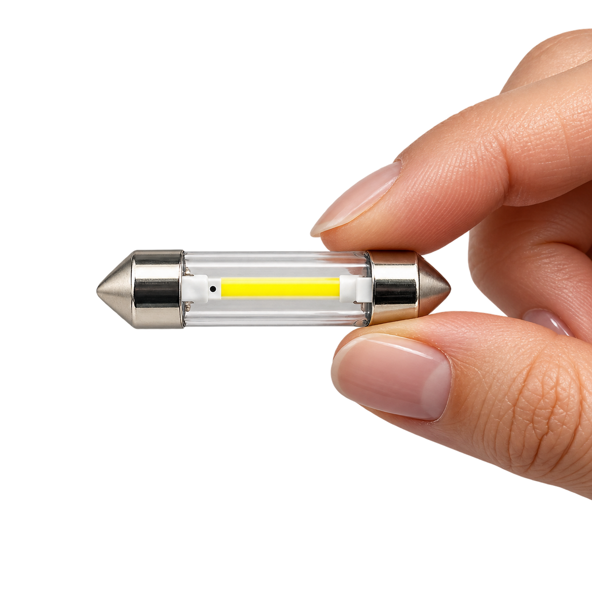 Para żarówek rurkowych 1 COB LED, białe – różne długości, 12V/24V