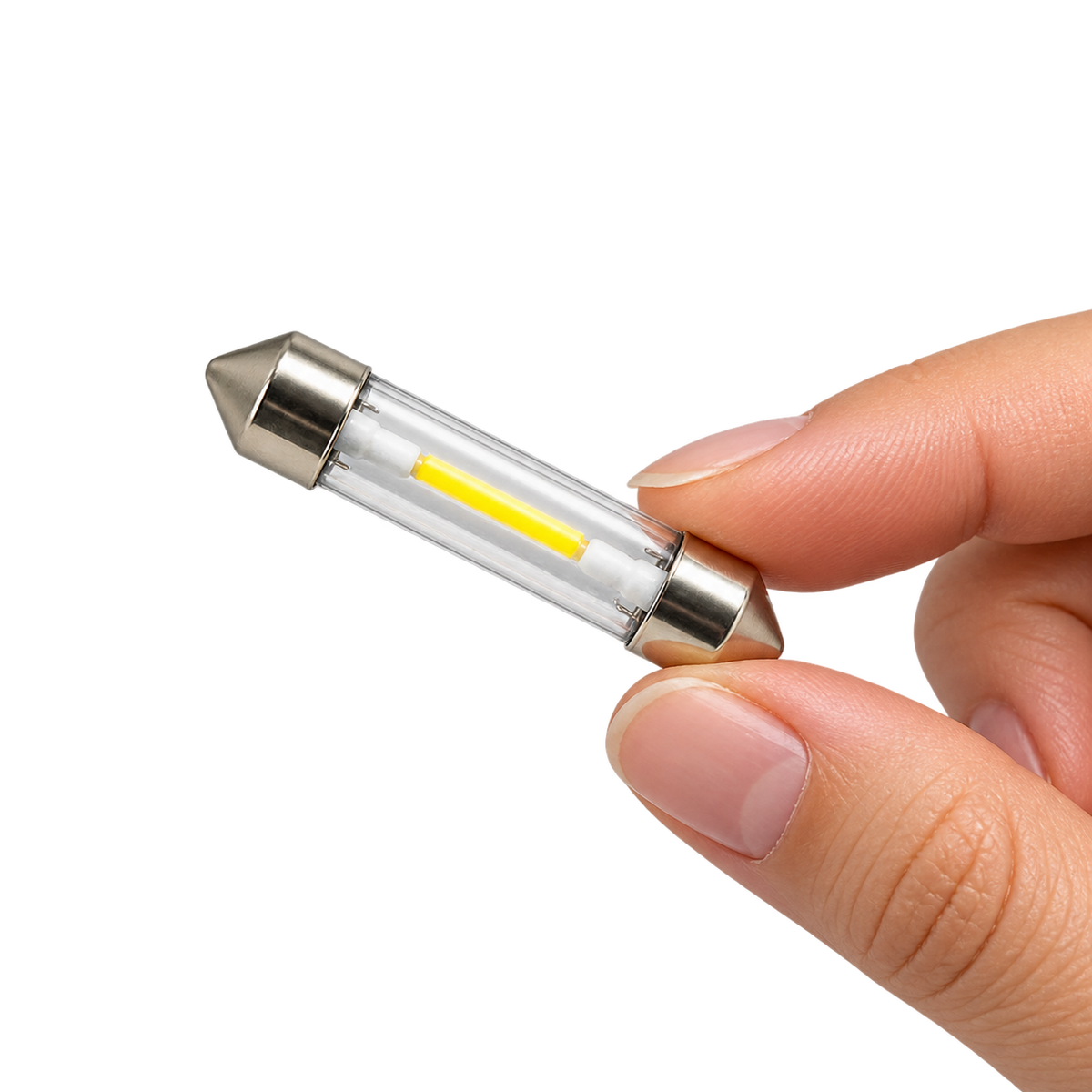 Para żarówek rurkowych 1 COB LED, białe – różne długości, 12V/24V