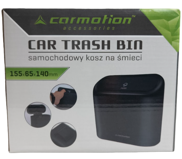 Mini Pattumiera per Auto Carmotion con Coperchio Push