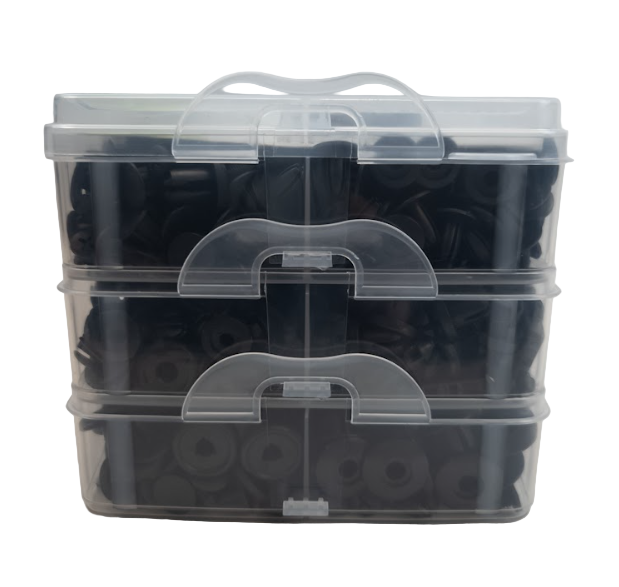 Sada plastových príchytiek na karosériu, 16 typov, 625 ks