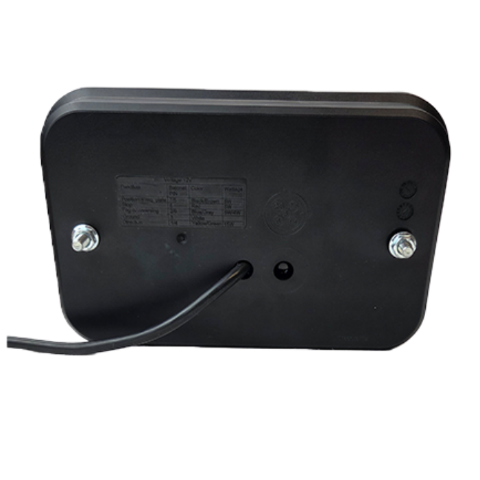 LED Rear Light with 5 Functions and Triangle Reflector, 12V