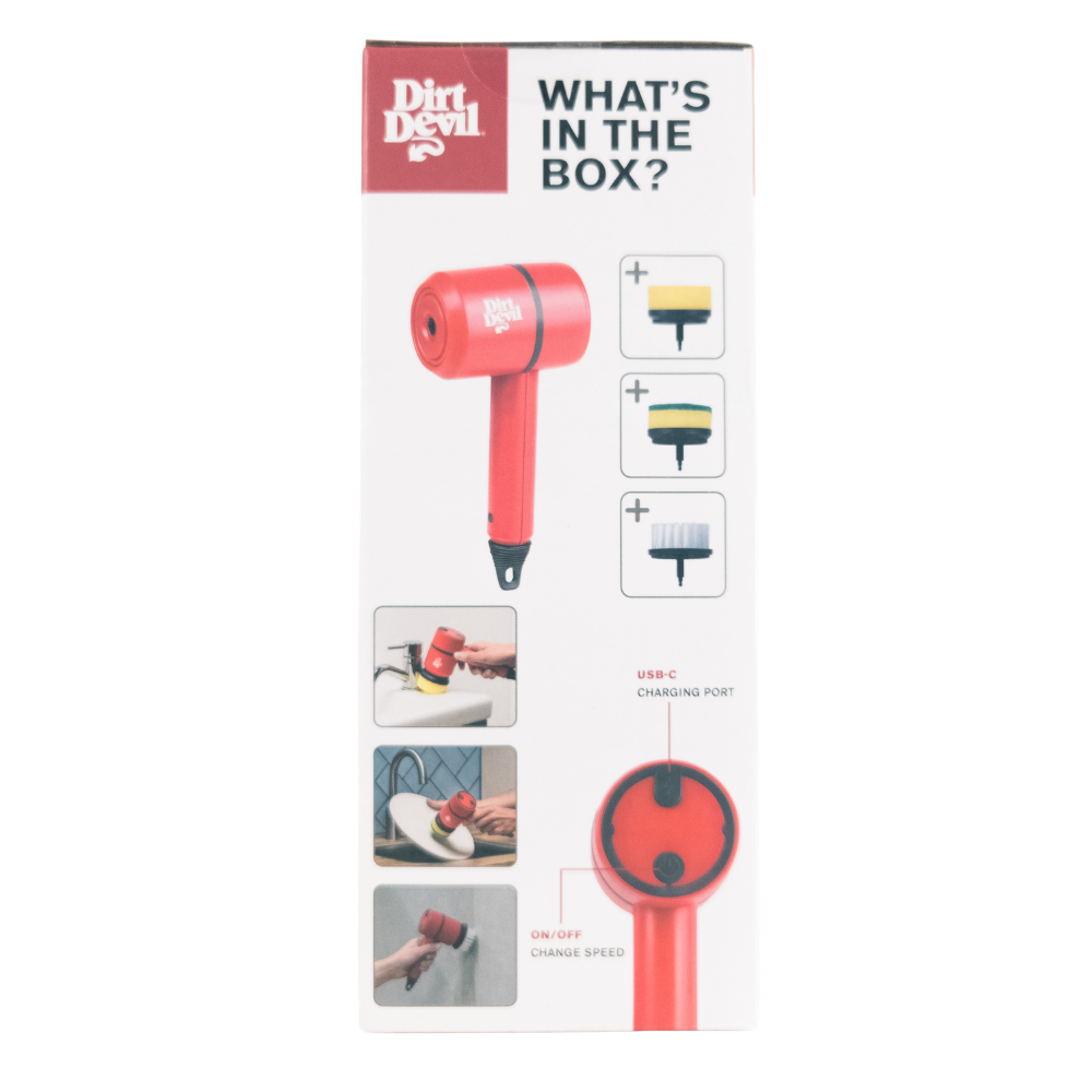 Electric Cleaning Brush 3in1 with Rotating Head, USB-C Charging and 3 Speeds