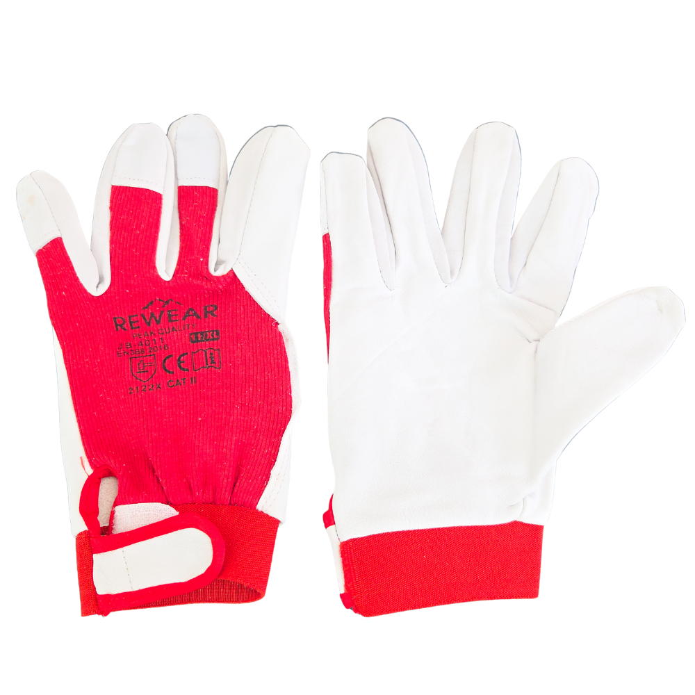 Driver Work Gloves Premium Goatskin Leather, Breathable & Secure Fit
