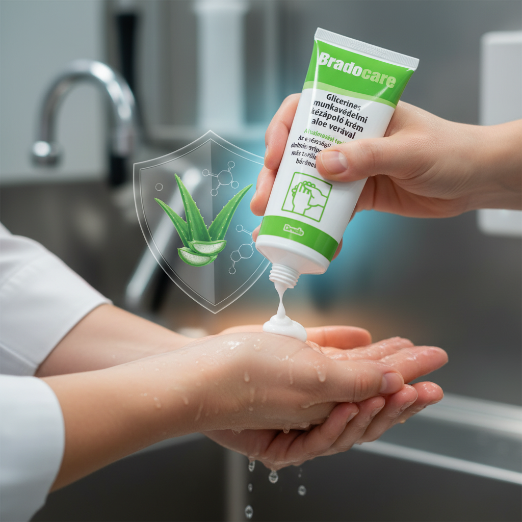 Creme de Mãos Profissional Bradocare com Glicerina e Aloe Vera 100ml