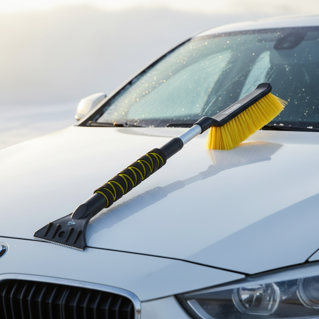 Teleskopischer Eiskratzer mit Schneebesen – 71 cm