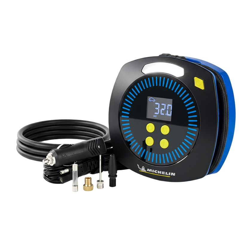 Michelin Kompakter Auto-Kompressor 12V – Tragbar, digital, mit LED-Beleuchtung
