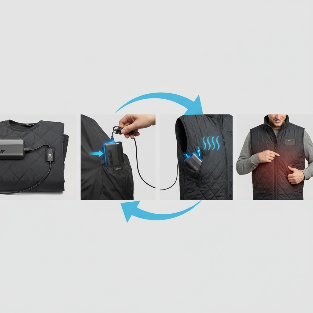 Power bank Energizer con ricarica rapida per gilet riscaldati