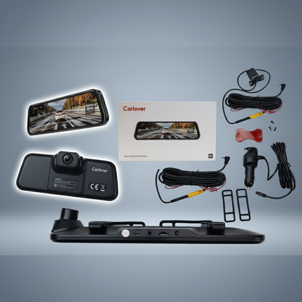 Carlover HD Dashcam für Rückspiegel – N8Pro mit Nachtsicht und Touchscreen