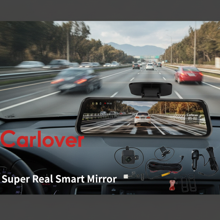 Carlover HD Dashcam für Rückspiegel – N8Pro mit Nachtsicht und Touchscreen