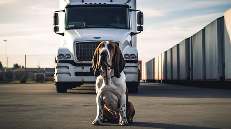 A companion on the long journey: traveling with a dog in a truck