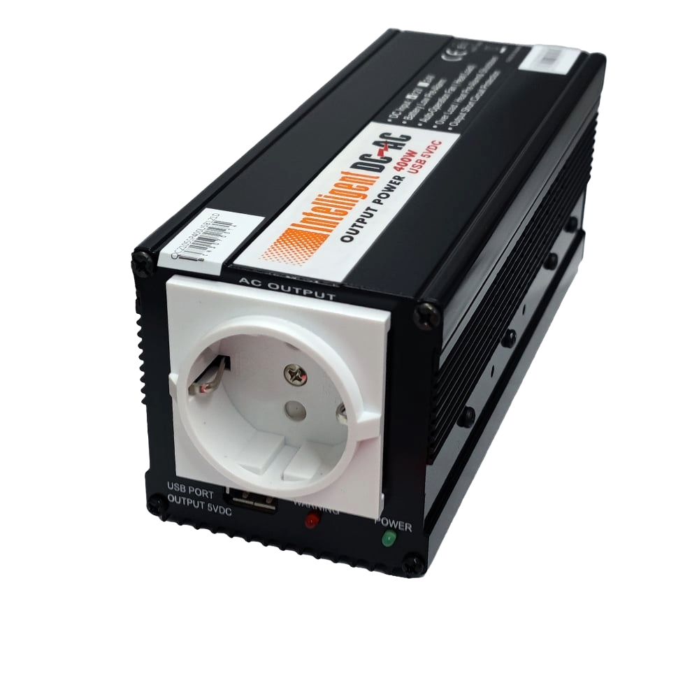 Intelligenter Spannungswandler 400W – 12V/24V auf 230V