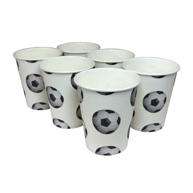 Party kelímky s fotbalovým motivem – 6 ks, 266 ml