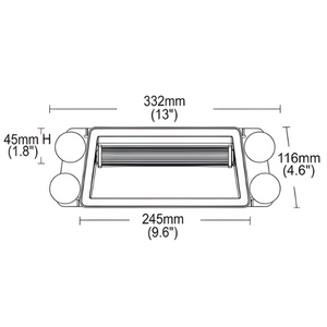 Žlté výstražné LED svetlo na čelné sklo, 24 LED, 19 režimov
