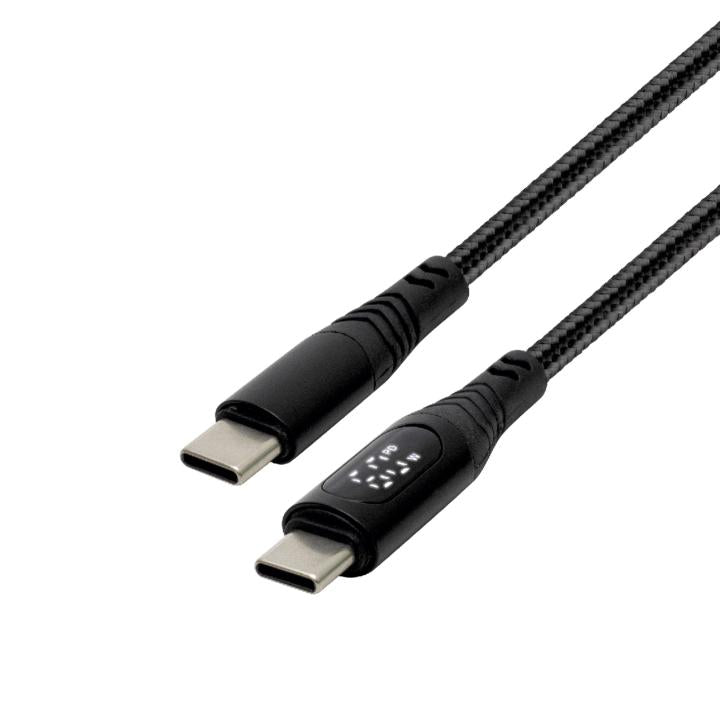USB C kábel 100W na rýchle nabíjanie s displejom výkonu v reálnom čase, kábel Type C 1,2 m
