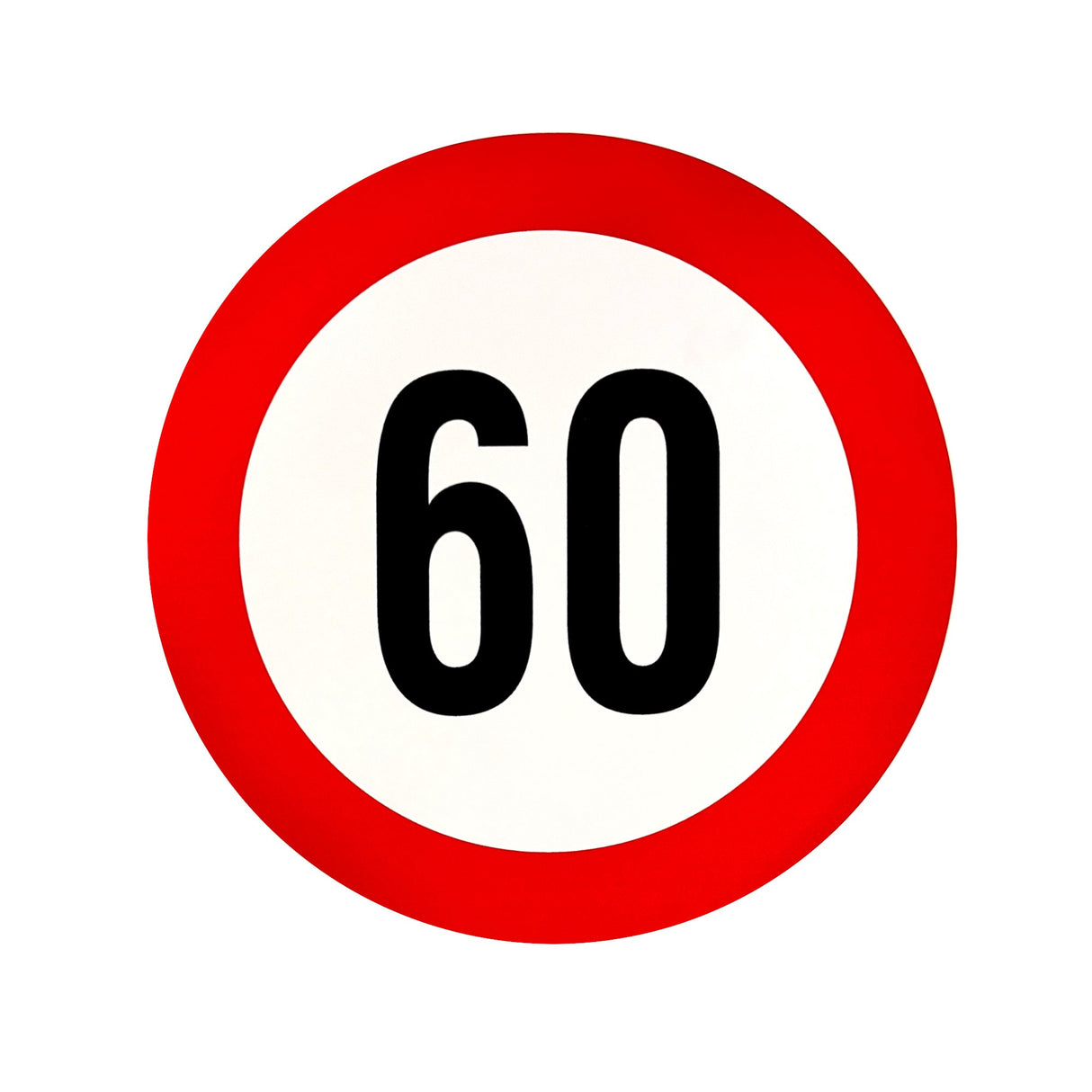 Reflective Speed Limit Sticker – 13 cm & 19 cm