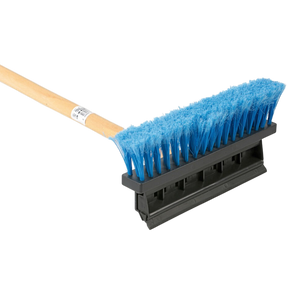 Car windscreen squeegee and brush 25cm with 60cm Wooden Handle