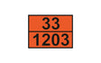 ADR-Warntafel 33/1203 für Benzintransporte – 40 x 30 cm, Metall