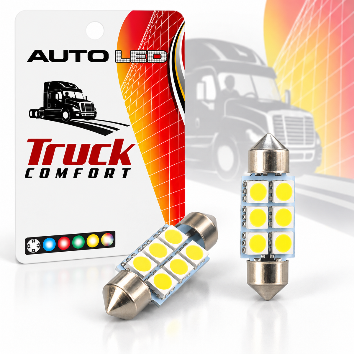 SMD LED Σοφίτα Λάμπα 6 LED Λευκού Φωτός
