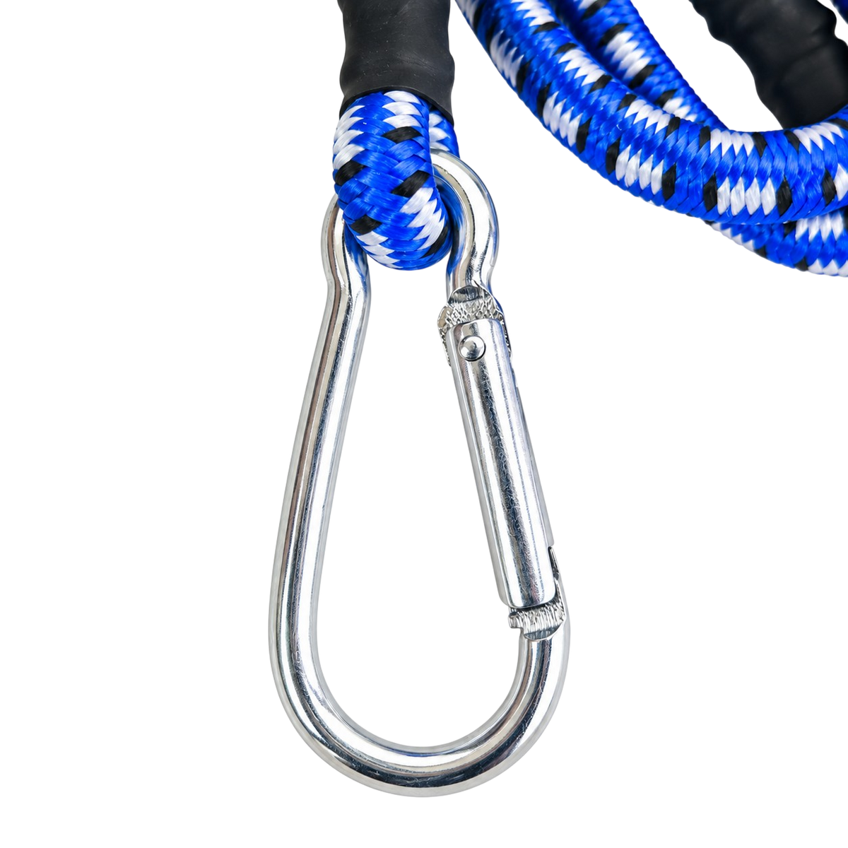 Bungee Cord with Carabiner Clips 8 mm, blue 1pcs