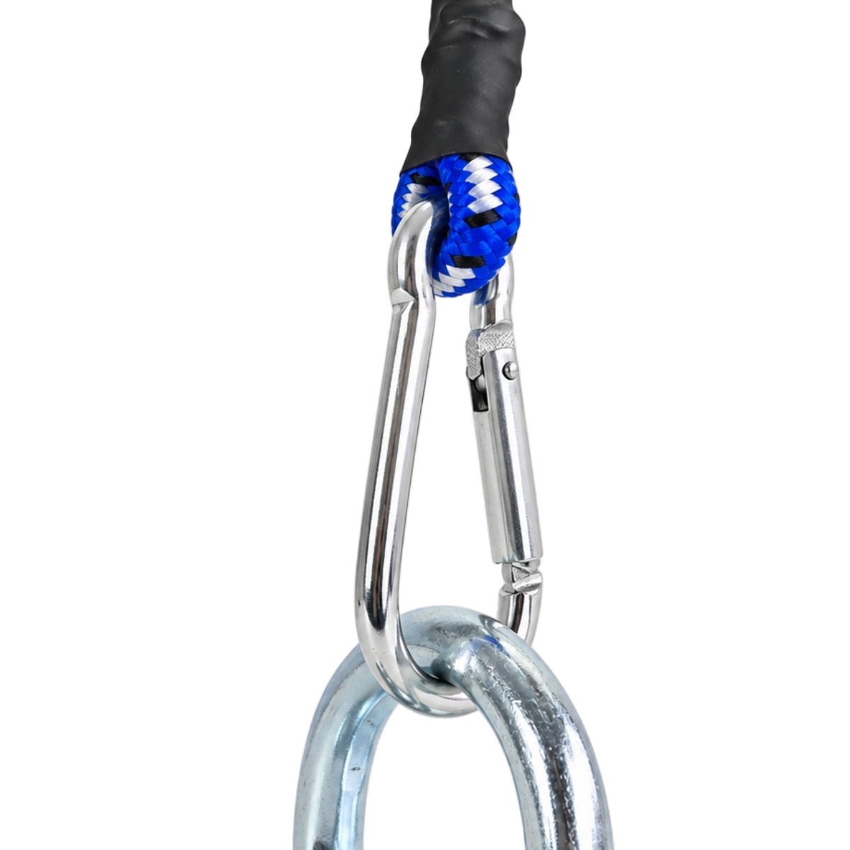 Bungee Cord with Carabiner Clips 8 mm, blue 1pcs