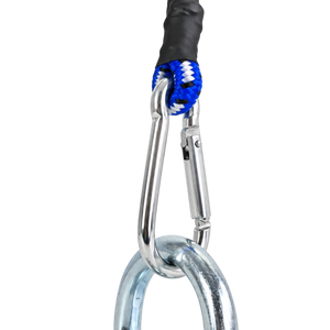 Bungee Cord with Carabiner Clips 8 mm, blue 1pcs