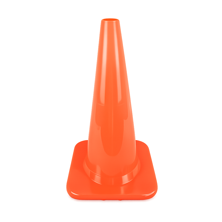 Traffic cone orange smooth Premium