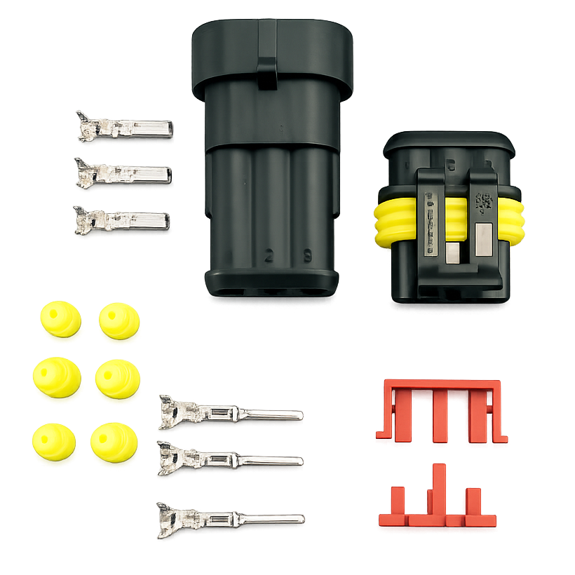 Set connettore lampada a 3 poli