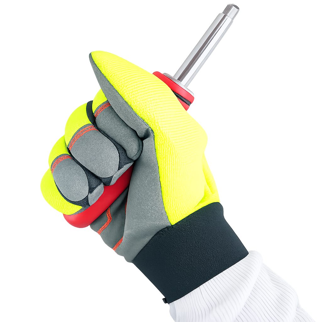 Safety work gloves High-Visibility with Double-Padded & hook and loop closure