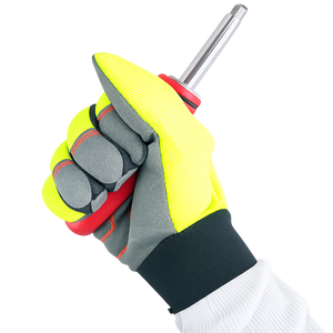 Safety work gloves High-Visibility with Double-Padded & hook and loop closure