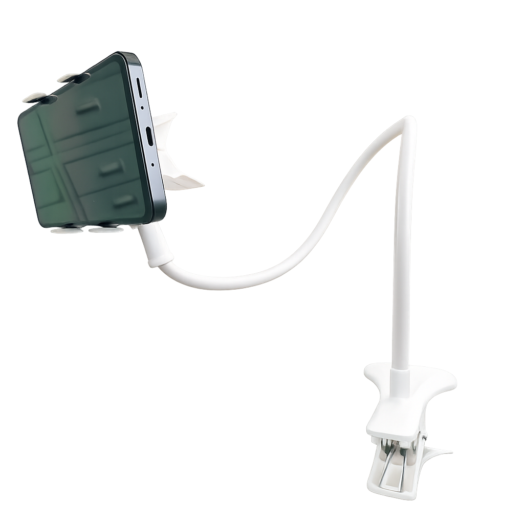 Gooseneck Phone Holder 360° Flexible Clamp Stand for Desk