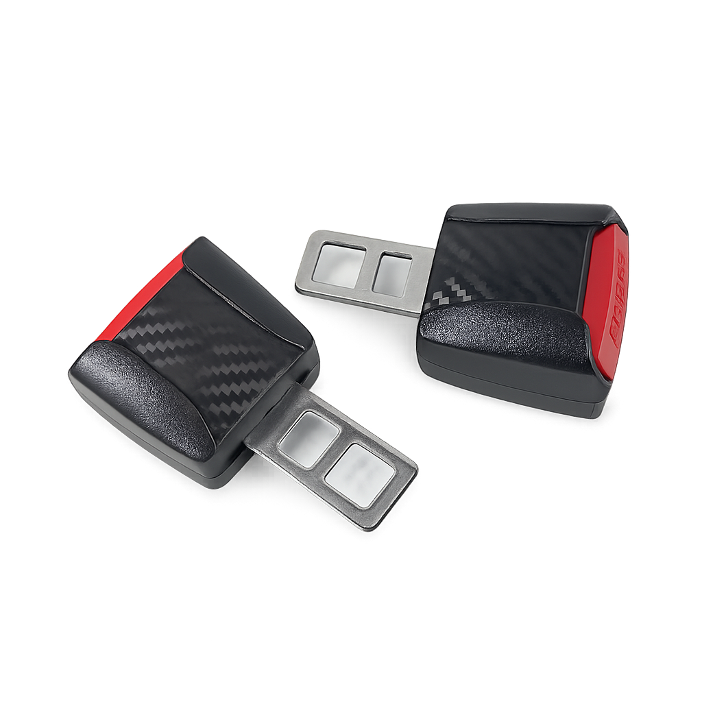 Universeller Sicherheitsgurt-Adapter, 2er-Set mit Carbon-Optik
