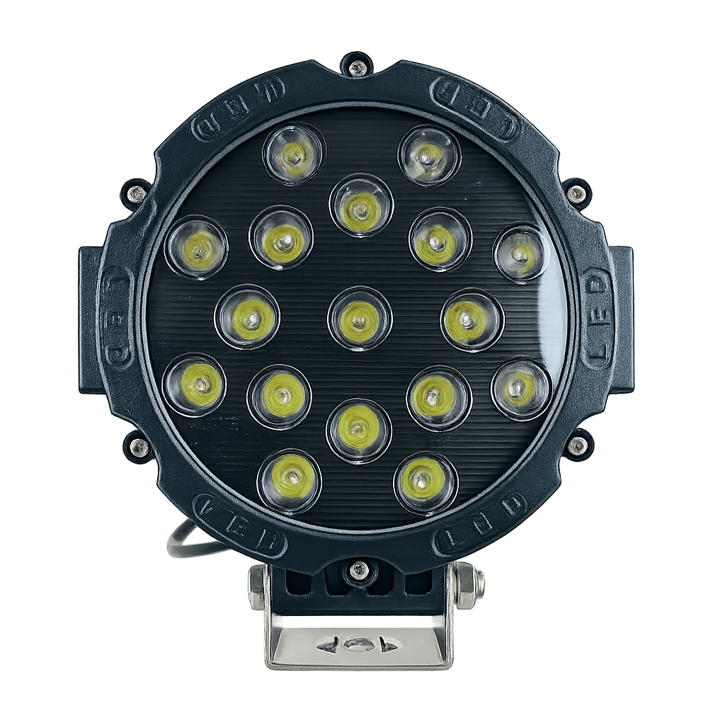 Proiector LED auto rotund 51W 3400 lm IP67 12/24V