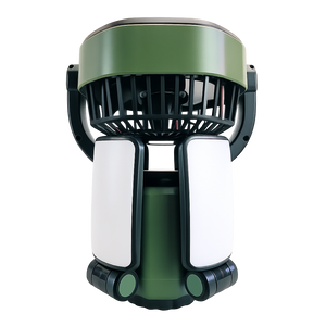 Portable Solar Fan with 6000mAh Battery, LED Camping Light, USB-C Charging & Power Bank