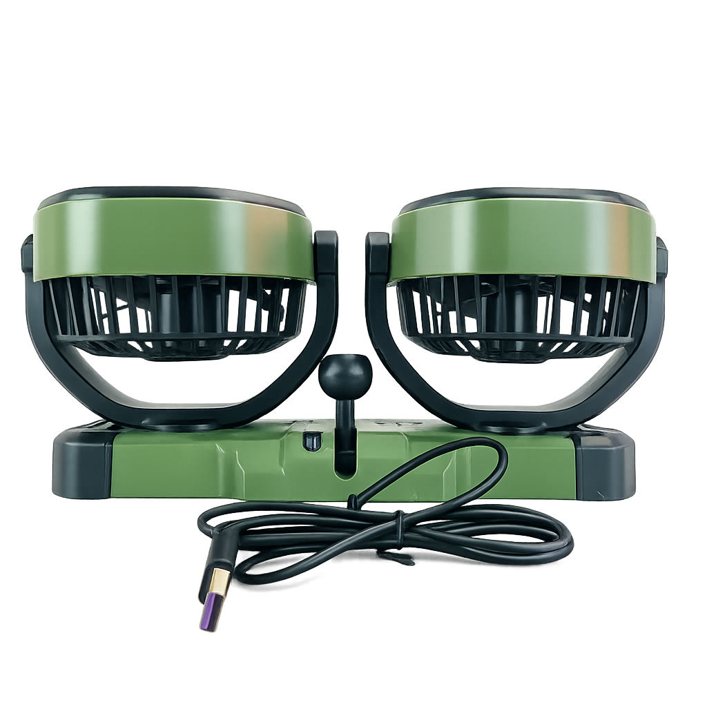 Usb fan 4inch Dual Head 360° Adjustable on Dashboard
