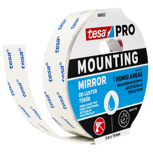 Mirror Tape Double Sided Adhesive for Bathroom Mirrors Mounting PRO 5m x 19mm