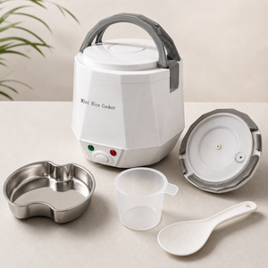 Electric Rice Cooker Portable for Trucks 1.3L, Easy Cooking Anywhere