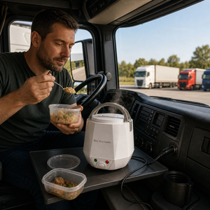 Electric Rice Cooker Portable for Trucks 1.3L, Easy Cooking Anywhere