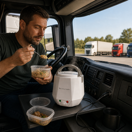 Electric Rice Cooker Portable for Trucks 1.3L, Easy Cooking Anywhere