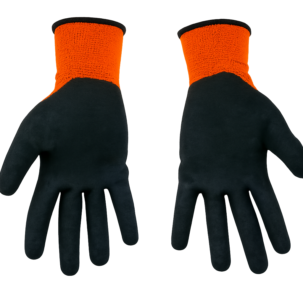 Safety gloves orange/black L