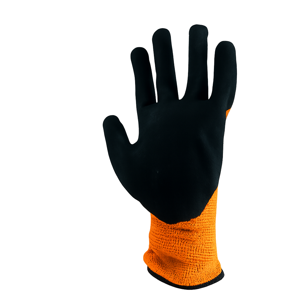 Safety gloves orange/black L
